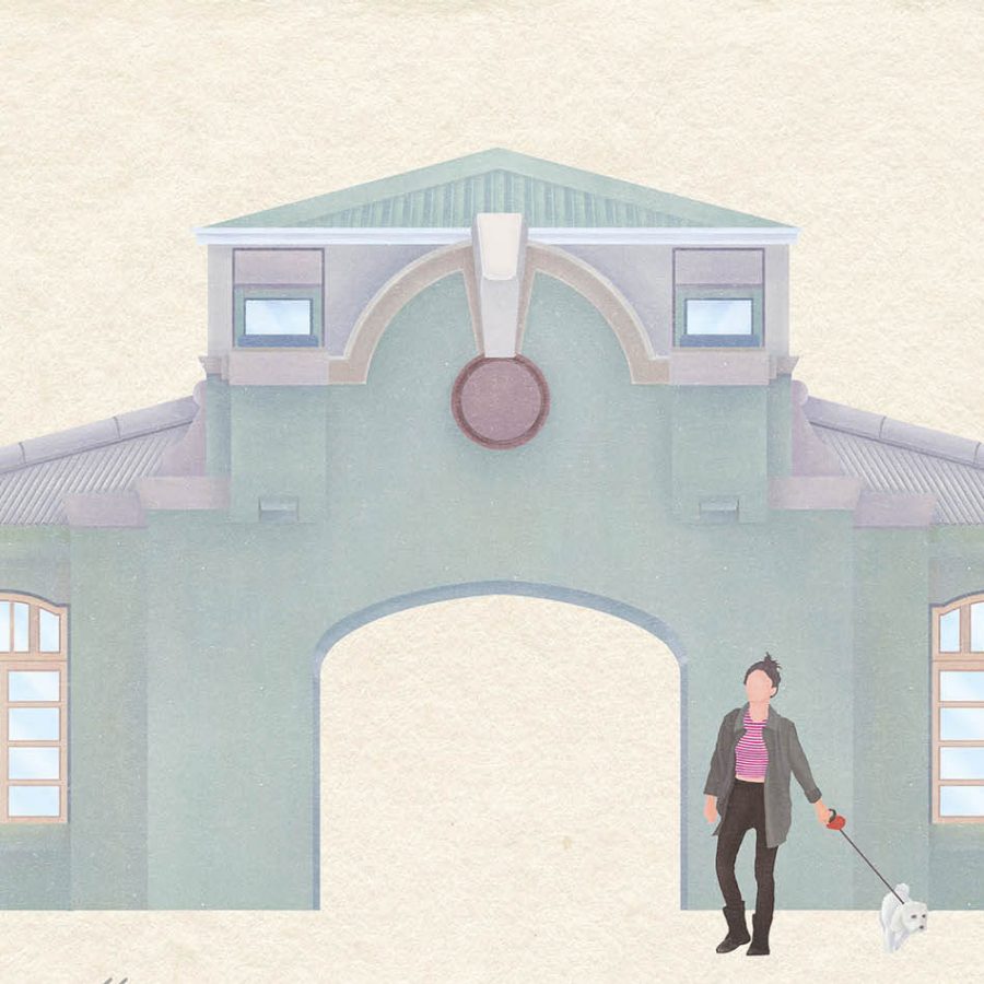 Illustrations of buildings in Tainan